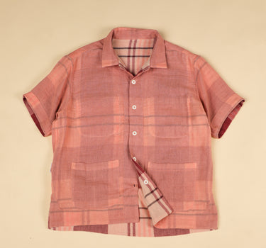 REVERSIBLE LAKE CAMP OVERSHIRT sappanwood big plaid