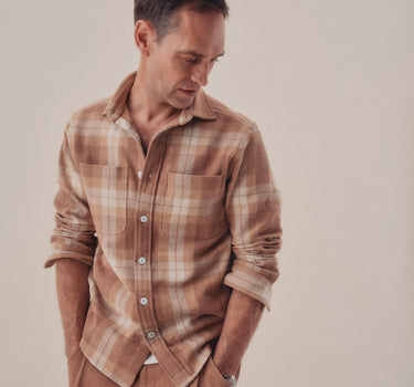 AMES WORKSHIRT handwoven desert shadow plaid