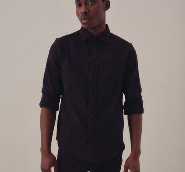 AMES WORKSHIRT handwoven iron madder