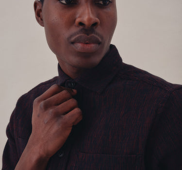 AMES WORKSHIRT handwoven iron madder