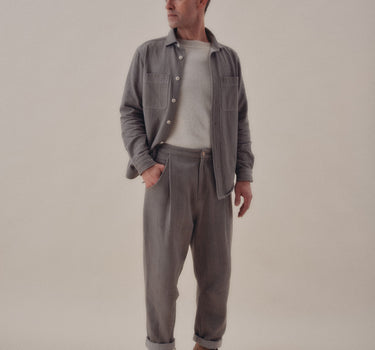 NICO PANT handwoven denim iron gray