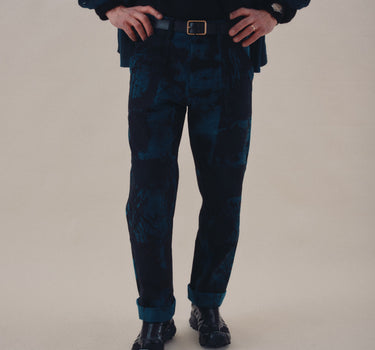 ISAAC PANT iron/indigo mudpaint