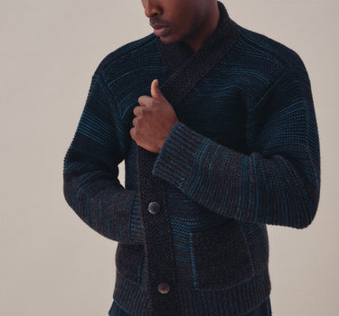 REN CARDIGAN black/dark indigo