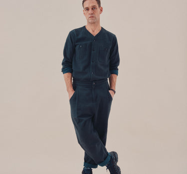 ANDREW SHIRT handwoven denim iron/indigo