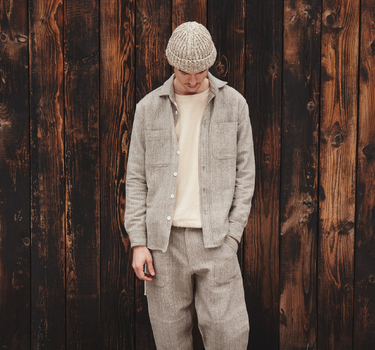 ISAAC PANT iron gray natural canvas