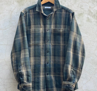AMES WORKSHIRT iron/teal albers plaid