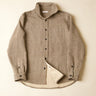Grrey button-up shirt with a natural lining on a beige background