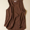 Brown tank top on a beige background
