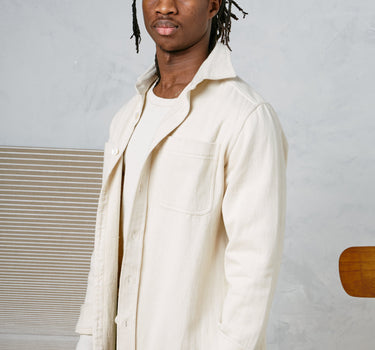 AMES WORKSHIRT undyed natural denim