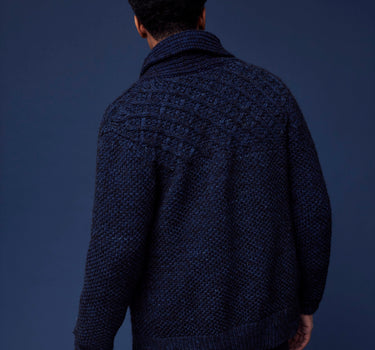 ANDES CARDIGAN black/indigo