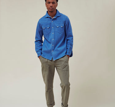 SAWTOOTH WESTERN medium indigo denim