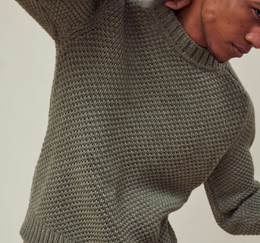 SPENCER THERMAL chillca green alpaca + cotton