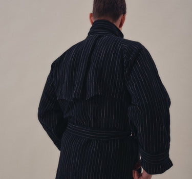 JOHNNY COAT iron/acacia ticking stripe