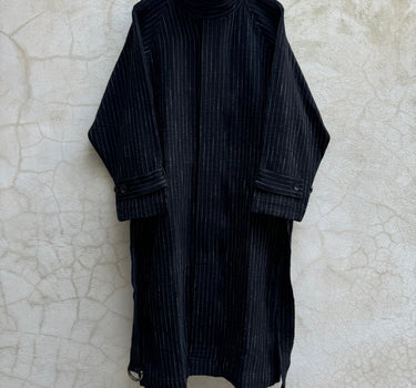 JOHNNY COAT iron/acacia ticking stripe