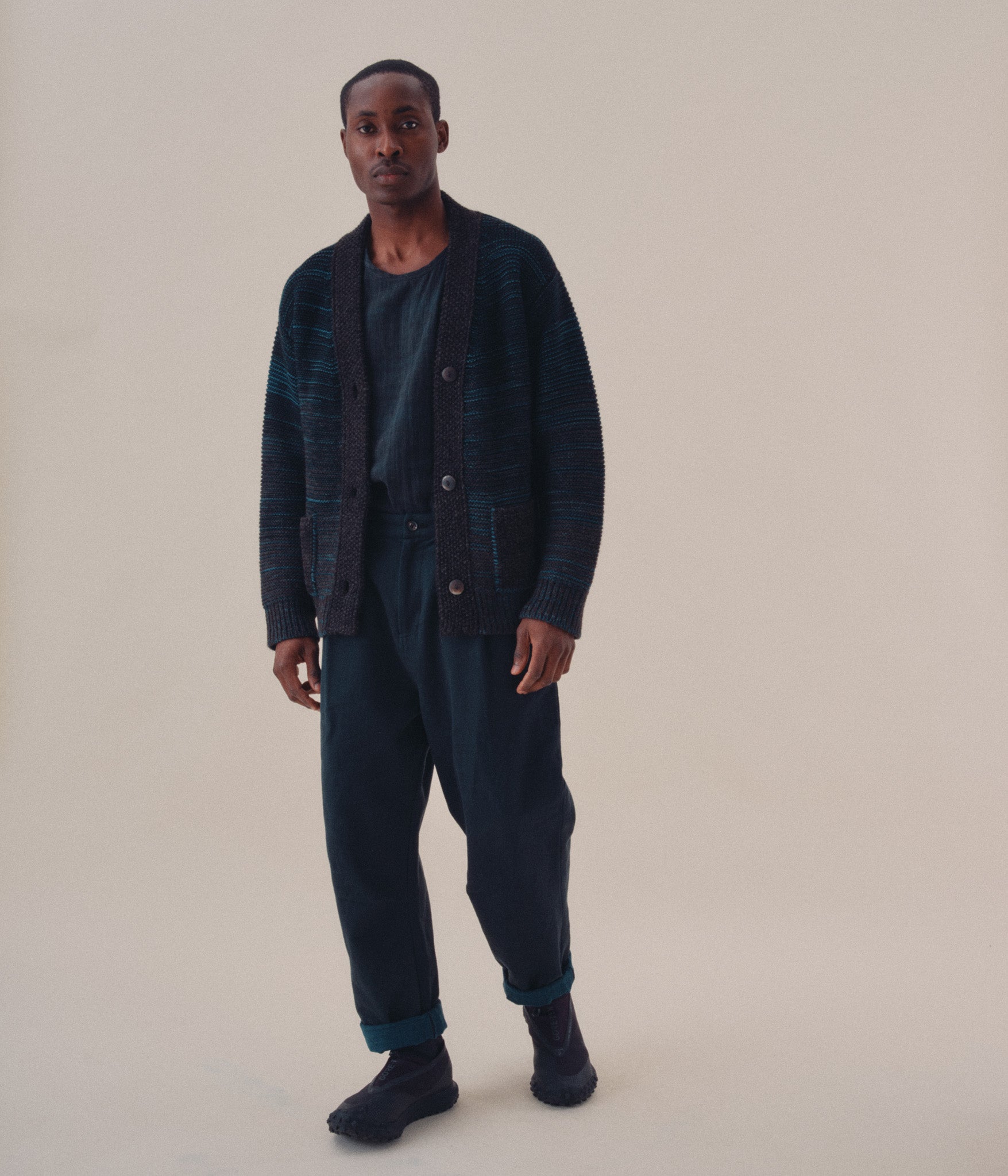 REN CARDIGAN black/dark indigo – INDI+ASH REN CARDIGAN black/dark indigo – INDI+ASH