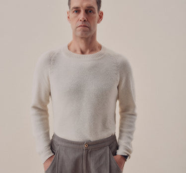 SANTI SWEATER cream undyed baby alpaca