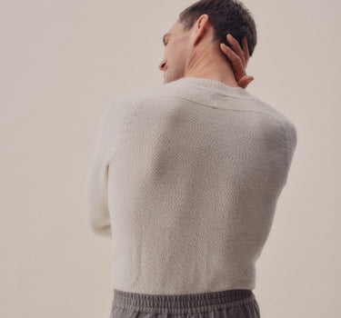 SANTI SWEATER cream undyed baby alpaca