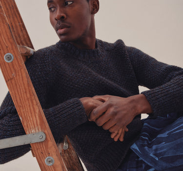 SPENCER THERMAL black alpaca indigo cotton