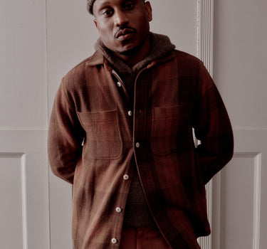 AMES WORKSHIRT terracotta shadow plaid