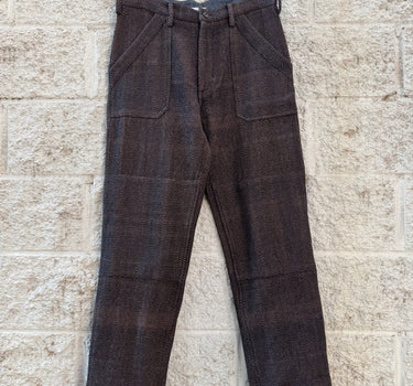 ISAAC PANT iron black/cutch handspun herringbone