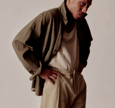 LS MATTY SHIRT forest green kala cotton