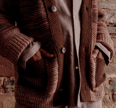 REN CARDIGAN brown/clay