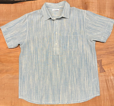 SS CEDAR SHIRT indigo/natural spacedye