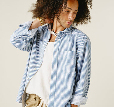 LS MATTY SHIRT block print bengal stripe