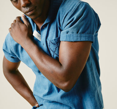 SS CEDAR SHIRT indigo kala cotton