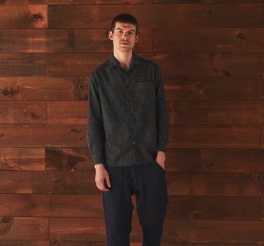 LS MATTY SHIRT fine drinkwater stripe indigo/iron