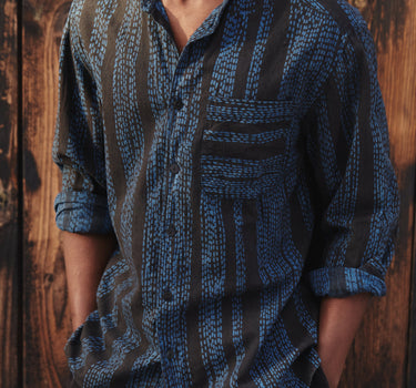 LS BAND SHIRT drinkwater stitch stripe