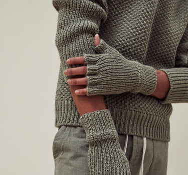 SLY GLOVE: chilca green alpaca + cotton