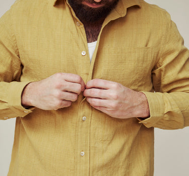 LS MATTY SHIRT: turmeric kala cotton