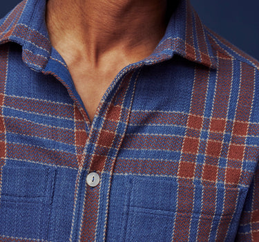 AMES WORKSHIRT indigo/catechu big plaid