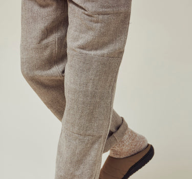 ISAAC PANT iron gray natural canvas