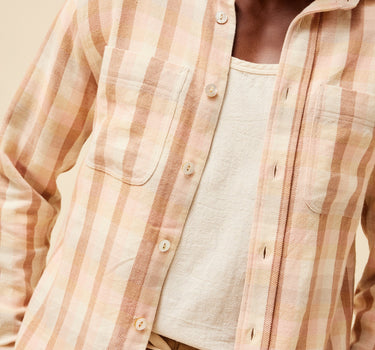 AMES WORKSHIRT pink/madder mini albers box check