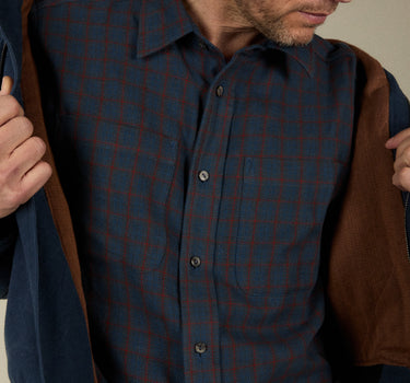 RIOS WORKSHIRT indigo/smoke/madder mini check