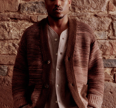 REN CARDIGAN brown/clay alpaca