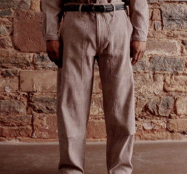 RAKA PANT iron gray/clay canvas