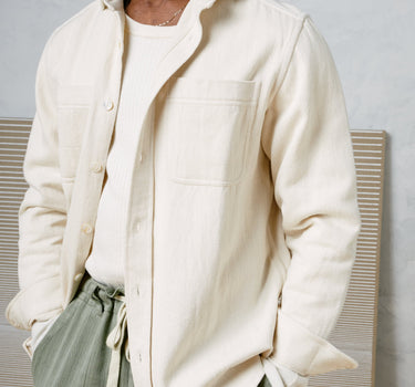 AMES WORKSHIRT undyed natural denim