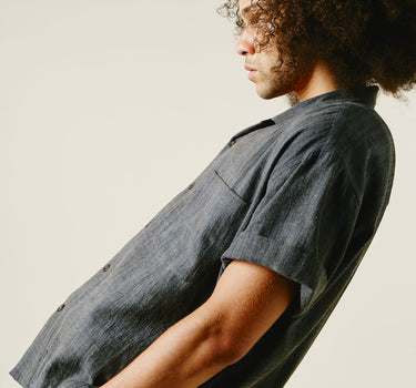 LAKE CAMP SHIRT iron/indigo