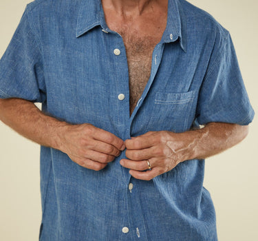 MARC SHIRT indigo/natural chambray