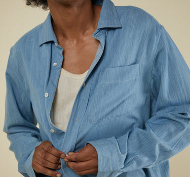 LS MATTY SHIRT medium indigo
