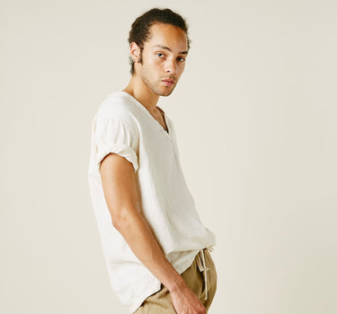 NOVA VNECK TEE natural