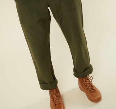 OBELISK PANT forest green canvas