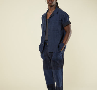 REVERSIBLE LAKE CAMP OVERSHIRT iron/indigo