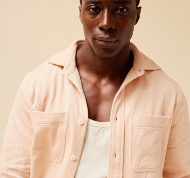 AMES WORKSHIRT pink madder denim