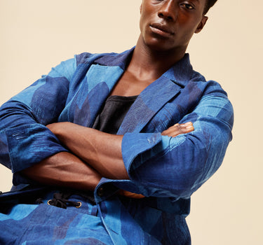 STUDY JACKET indigo paintbrush camo