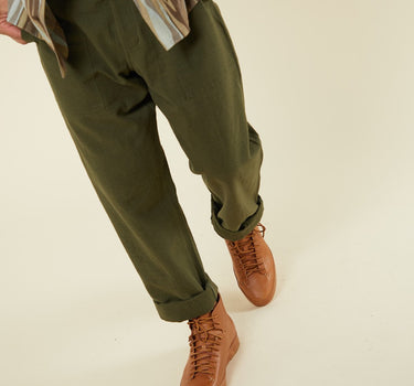 OBELISK PANT forest green canvas