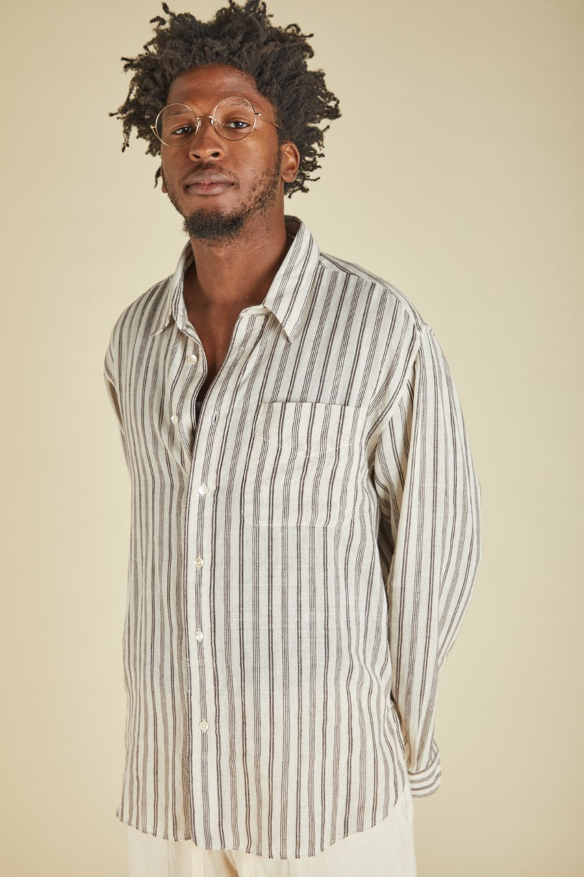 BROOK SHIRT natural/plum – INDI+ASH